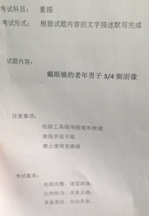 2017年北京化工大學美術素描校考考題(北京第二場).png