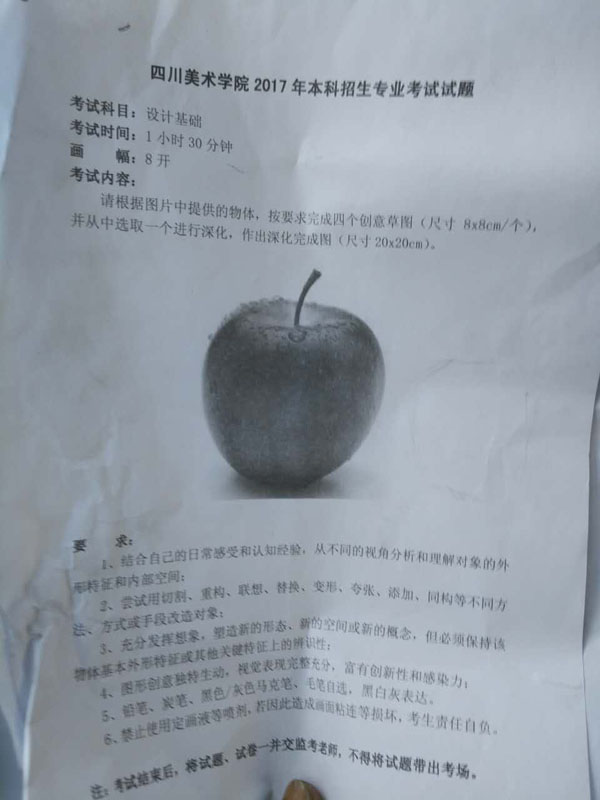 2017年四川美術學院美術類校考設計基礎考題(山東考點).jpg