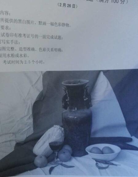 2016年北京服裝學院美術類專業校考色彩考題(北京考點二場).jpg